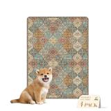 nunubaby 4PACK Washable Pee Pads for Dogs, Stylish, Non-Slip and Leak-Proof Pee Pads. Reusable Potty Pads for Dogs for Crates and Floors.(Cream/Multi, 18" x24" ) - Retail: $20