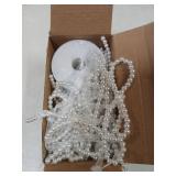 Chunful 37 Pcs Pearl Bow Christmas Tree Ornaments Pearl Bow Beads Garland Decorations for Xmas Cake Holiday Wedding Home Decor Crafts - Retail: $22