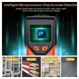 Stud Finder Wall Scanner - 5 in 1 Stud Finder Tool w/Smart Chip and HD LCD Display, Stud Detector Beam Finders for the Center and Edge of Wood AC Wire Metal Studs Joist Pipe (BloodOrange) - Retail: $2