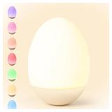 NICKLUC Egg Night Light for Nursery: Baby Night Lights Tap Lamp Stepless Dimming with Warm White and 7 RGB Colors Rechargeable Portable for Infant and Kids Bedroom Breastfeeding Sleep Aid - Retail: $2
