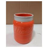Comfify Wide Mouth Mason Jar Utensil Holder Decorative Kitchenware Organizer Crock, Dishwasher Safe - Kitchen Caddy, Large Size 7" High - Coral - Retail: $23
