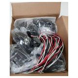 Treela 4 Inch Round LED Trailer Tail Lights, 10 LED Trailer Marker Lights Waterproof 12v Turn Brake Stop Light Sealed Flush Mount for Truck RV Boat(Red,12) - Retail: $57