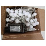 RaThun 49.2ft Globe String Lights with 16ft Extended Lead & Stable Remote - 100 LED Warm White, 8 Distinct Modes, IP44 Waterproof, UL Certified, Linkable for Indoor Outdoor Wedding Party Decor - Retai