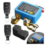 Remote Battery Disconnect Switch 12V, 240A, Kill Switch for Car Prevent Battery Drain, Anti-Theft Battery Cut Off Switch with Protect Cover, Voltage Protection to Prevent Drain for Auto, RV, Truck - R