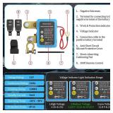 Remote Battery Disconnect Switch 12V, 240A, Kill Switch for Car Prevent Battery Drain, Anti-Theft Battery Cut Off Switch with Protect Cover, Voltage Protection to Prevent Drain for Auto, RV, Truck - R