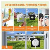 Heemketz 3MP 2K Window Security Camera for Home, AI Human Detection, Real-Time Alerts, Smart AI Color Night Vision, 2-Way Audio, 2.4/5GHz WiFi, Alexa Compatible, Indoor/Outdoor Monitoring, 2 Pack - Re