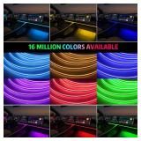 Acrylic Interior Car LED Strip Light with Wireless APP, RGB 6 in 1 & 175 inches 593 LEDs,Car Ambient Lighting Kits Sound Active Function Music Sync LED Strip for Car Accessories - Retail: $37