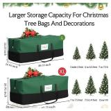 Christmas Tree Storage Bag,Fits Up 8 Ft Tall Artificial Trees,600D Oxford Material,Heavy Duty Tree Bag,Dampproof Storage Bag with Durable Reinforced Handles & Dual Zipper&Transparent Pocket - Retail: 