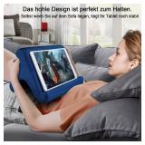 SAMHOUSING Tablet Pillow Stand Holder Dock for Bed with 3 Viewing Angles, Compatible with All Tablets,Phones and iPad Pro 9.7, 10.5,12.9 Air Mini 4 3, Kindle, E-Reader and Books(Navy) - Retail: $17