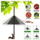 YINGYM Widened 19" Metal Squirrel Baffle for Bird Feeder Poles - Outside Baffle Guard, Weatherproof Outdoor Squirrel Proof Protector with Matte Black Finish (1 Pack) - Retail: $20