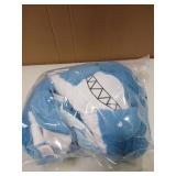 Happy Nappers Pillow & Sleepy Sack- Comfy, Cozy, Compact, Super Soft, Warm, All Season, Sleeping Bag with Pillow- Blue Shark (Medium- 54x 20) - Retail: $51