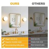 Meybiok 2 Pack Gold Wall Sconces Set of Two,Modern Bathroom Sconces with Milky Globe Glass, Sconces Wall Decor Set of 2 Wall Light for Bathroom Mirror Living Room Hallway (Bulbs not Included) - Retail