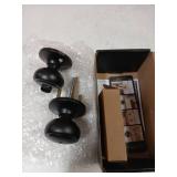 NCSEN Matte Black Door Knobs,Interior Door Knob with Lock,Coastal Style Door knob for Privacy and Bedroom (Bath or Privacy) - Retail: $13
