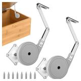 2 Pack Toy Box Hinges Soft Close, Chest Hinge Lid Stay, Lid Support Chest Hinges, for Upward Top-Opening Wooden Toy Box, Cedar, Storage Trunk, Benches - Retail: $11