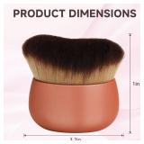 Makeup Blend & Blur Extra Large Body Brush for Self Tanner,Leg Makeup & Bronzer Self Tan Applicator, Powder, Foundation, Blusher, Bronzer Massager for Face Gift box (Beige) - Retail: $7
