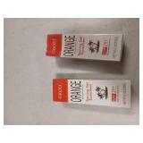 Orange Tanning Gel Sunscreen, Hydrating & Moisturizing Formula Sunscreen, Mineral-Oil Free, Water-Resistant, Travel Size, 3.12 Oz. (2) (1 Factory Sealed, 1 Half Full) - Retail: $10