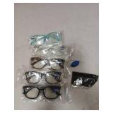 CCVOO 0.75 Reading Glasses for Women, Eye glasses, Blue Light Readers for Women, Cheaters 5pk - Retail: $12