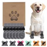 KOOLTAIL Anti Slip Dog Socks for Hot/Cold Pavement to Prevent Licking Paws, Paw Protector&Dog Boots with Grippers for Hardwood Floors,Traction Control No Twist Booties for  Dogs XL - Retail: $16