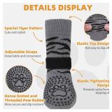 KOOLTAIL Anti Slip Dog Socks for Hot/Cold Pavement to Prevent Licking Paws, Paw Protector&Dog Boots with Grippers for Hardwood Floors,Traction Control No Twist Booties for  Dogs XL - Retail: $16