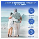 Adult Plastic Diaper Covers Waterproof, Leakproof Rubber Incontinence Pants Washable, High Waist Women Underwear Overnight (Blue, XX-Large) - Retail: $25