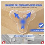 7 Pack Large Clear Corner Protectors for Baby Proofing Furniture - Table Edge Guards and Bumpers - Retail: $5