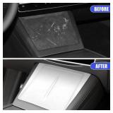 frani Center Console Silicone Mat Designed for Tesla Model Y Juniper Refresh,Non-Slip Design Tesla Model Y Accessories 2025 2026 White - Retail: $15