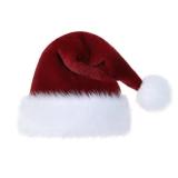 Slsxip Unisex Plush Classic Santa Hat for Xmas New Year Party Headwear (Burgundy) - Retail: $8