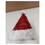 Slsxip Unisex Plush Classic Santa Hat for Xmas New Year Party Headwear (Burgundy) - Retail: $8