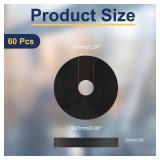 uxcell 60Pcs M6 Nylon Flat Washers 6mm ID 25mm OD 2mm Thick Plain Washer Grommets Plastic Sheet Gasket Fastener Sealing Spacer Gasket Ring, Black - Retail: $8