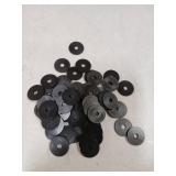 uxcell 60Pcs M6 Nylon Flat Washers 6mm ID 25mm OD 2mm Thick Plain Washer Grommets Plastic Sheet Gasket Fastener Sealing Spacer Gasket Ring, Black - Retail: $8