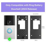 No-Drill Adhesive Video Doorbell Mount Compatible with Ring Battery Doorbell (2024 Release), Ring Doorbell Mounting Holder Bracket for Apartments Office Houses (1 Pack) - Retail: $10