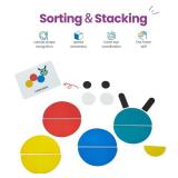 LiKee Open Ended Wooden Shape Puzzles (36 Blocks&60 Cards) for Toddlers 3+ Years Old, Montessori Development Toys Preschool Education Activity Travel Toy Board Games for Kids 4-8 Yrs - Retail: $13