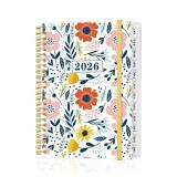 2026 Planner - Weekly and Monthly Planner from Jan 2026 - Dec 2026, Spiral Planning 2026 with 12-Month Tabs, Inner Pocket, 6.25" x 8.5", Pink Flower - Retail: $7