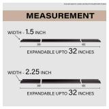 Expandable Rear Stove Gap Cover for Slide-In Ranges Stainless Steel, Black Powder Coated Adjustable Up to 32³ Dual Install Options (1.5 inch WIDE) - Retail: $30