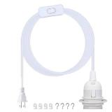 16FT Plug in Pendant Light Cord, Lamp Kit with E26/E27 Light Socket, Hanging Lamp Plug in, Safe & Sturdy, Easy Install, Perfect for DIY Projects, Light Bulb Socket, Lamp Cord - Retail: $9