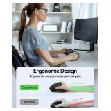 TECKNET Ergonomic Mouse, Wireless Rechargeable Vertical Mouse for Carpal Tunnel Right Hand, 4800 DPI 5 Adjustable Levels 2.4GHz with USB-A Receiver, Silent Click, for Laptop, PC, Desktop (Not USB-C) -