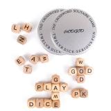 2 Set The Crossword Dice Game Set, Wooden Letter Dice Dice Game,Word Dice,Travel Game, Fun Multiplayer Word Game for Travel, Camping, and Family Night, with Portable Storage Boxes - Retail: $24