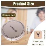 2 Set The Crossword Dice Game Set, Wooden Letter Dice Dice Game,Word Dice,Travel Game, Fun Multiplayer Word Game for Travel, Camping, and Family Night, with Portable Storage Boxes - Retail: $24