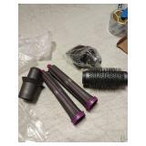 Hair Curling Iron Barrels & Round Brush Attachment for Dyson Supersonic Hair Dryer, 5 in 1 Hair Tools Replacement Parts Automatic Curling Suit, Accessories for Multiple Hair Styles - Retail: $40
