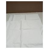 TAOSON Set of 2, 100% Cotton Soft Square Decorative Throw Pillow Protector Covers Sofa Solid Colors Couch Cushion Covers Pillow Cases with Hidden Zipper Only Cover No Insert - White 20 x 20 inch - Ret