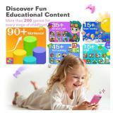 MOMILLA Toys Kids Smart Phone for Girls, 3.97" Cell Phone with Dual Cameras, Stickers & Frames, 200+ Games, 16GB Storage, Educational Mini Toddler Play Toy, Birthday Gift for Kids Age 3-10 - Retail: $