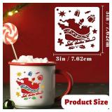 72 PCS 3x3 Inch Christmas Stencils for Painting - Snowflake Santa Claus Christmas Tree Reusable Christmas Painting Templates on Wood, Glass, Fabric, Window Door Decor DIY Decoration - Retail: $10