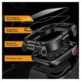 Mosonio Sport Rugged Case with Band for Apple Watch Band S11 S10 46mm Men, Waterproof Band with Screen Protector, 360°Protective Cover and Tough Bumper for iwatch Series 11 10(Black,46mm) - Retail: $
