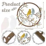 Ferraycle Metal Wall Art Bird on Tree Branch Silhouette Bird Art Decor for Living Room Garden Bedroom Office Home Wall Housewarming Party Decor(Trendy Color) - Retail: $13