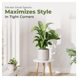 Leaf&lull Plant Table Small Plant Stand Indoor for Large Plants Wood Plant Stool Tall Plant Holder for Living Room Bedroom Balcony White - Retail: $17