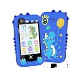 Kids Smart Phone for Girls, Kids Toys Cell Phone 2.8" Touchscreen Toddler Learning Play Toy Phone with Dual Camera, Game, Music Player, 8GB Card Birthday Gifts for Girls Boy Age 4-12 (Blue)
