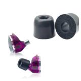 Klowcok Memory Foam Replacement Earbud Tips for KZ ZS10 Pro X ZSN, Sennheiser IE 200, TV Headset, IEM Earphones, in Ear Headphone Tips. 3 Pairs-Small/Medium/Large, Black - Retail: $9