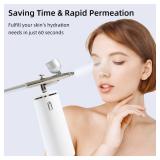 Microtree Nano Facial Steamer - Rechargeable & Portable High Pressure Face Oxygen Sprayer Machine, 0.3mm Nozzle Micro Mist Skin Hydrator, Essential Water Infusion Facial Spa Treatment, White - Retail: