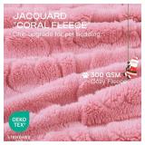 Luciphia Small Dog Blanket Washable Pet Bed Cover Soft Fluffy Puppy Blanket with Premium Fleece 300GSM Cozy Calming Cat Blankets for Indoor Cats Pink 30x20 inch - Retail: $9