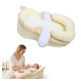 Rootling Baby Feeding Pillow, Anti Overflow Feeding Pillow for Reducing Spit-Up, Safety Nursing Pillow, Baby Lounger Reflux Wedge Breastfeeding, Removable top and Bottom - Retail: $45